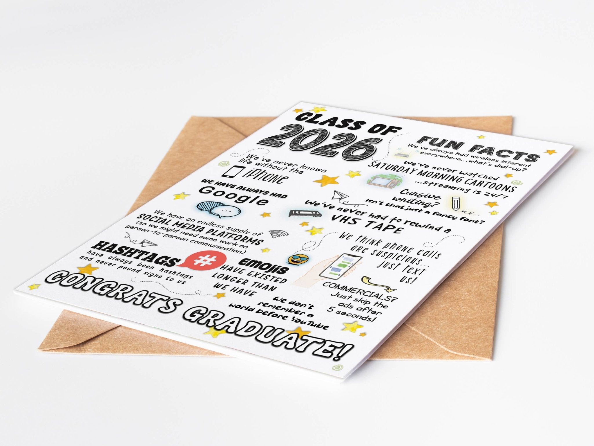 Class of 2026 Graduation Cards for Him or Her - Foxy’s