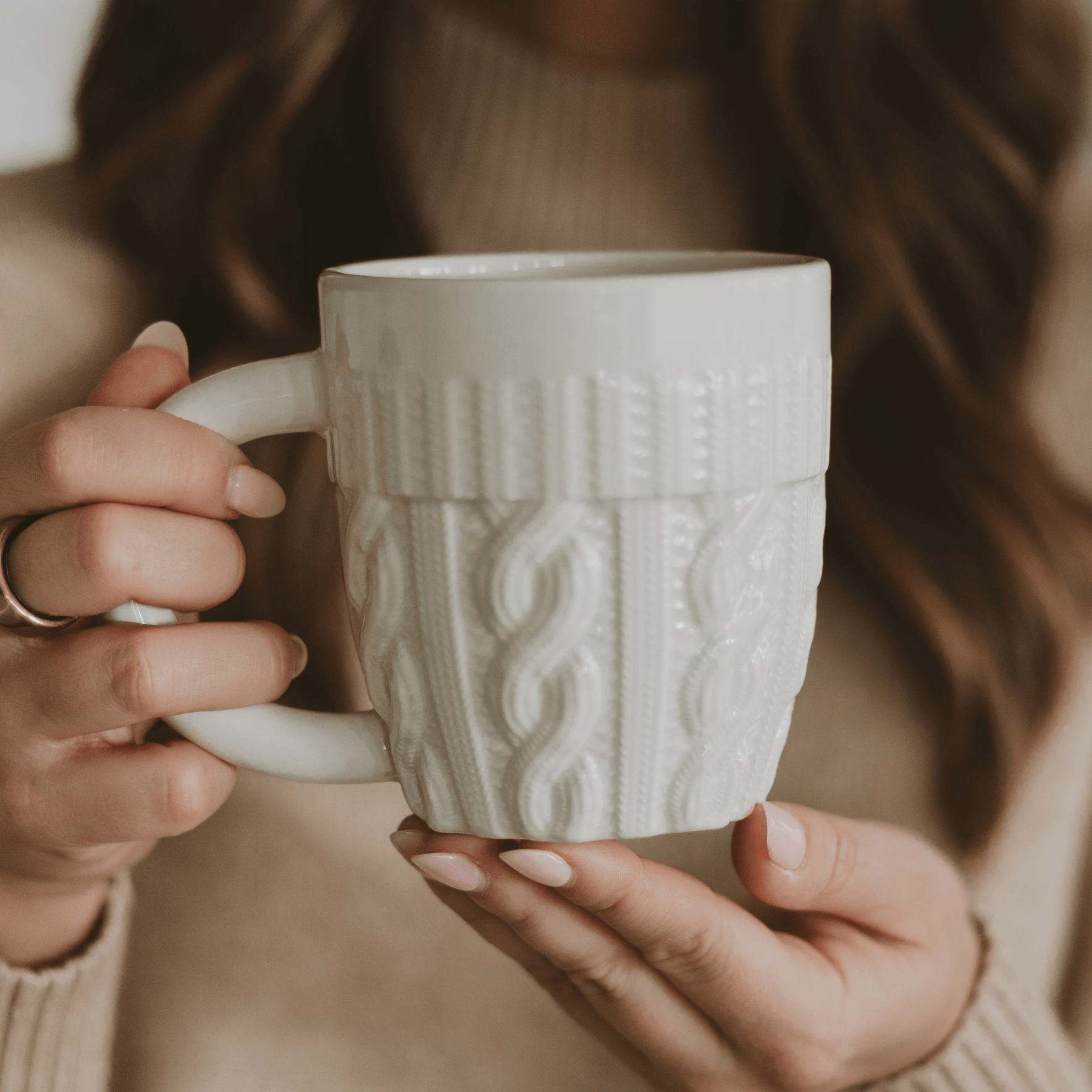 Cream Sweater Coffee Mug - Christmas Decor & Gifts