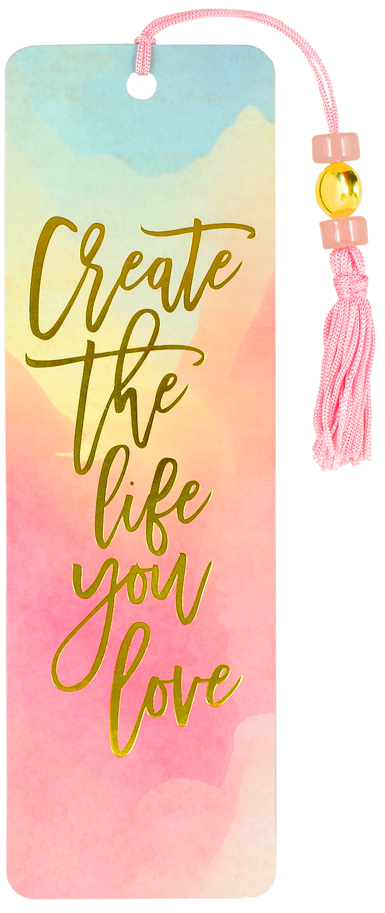 creae the life you love watercolor bookmark