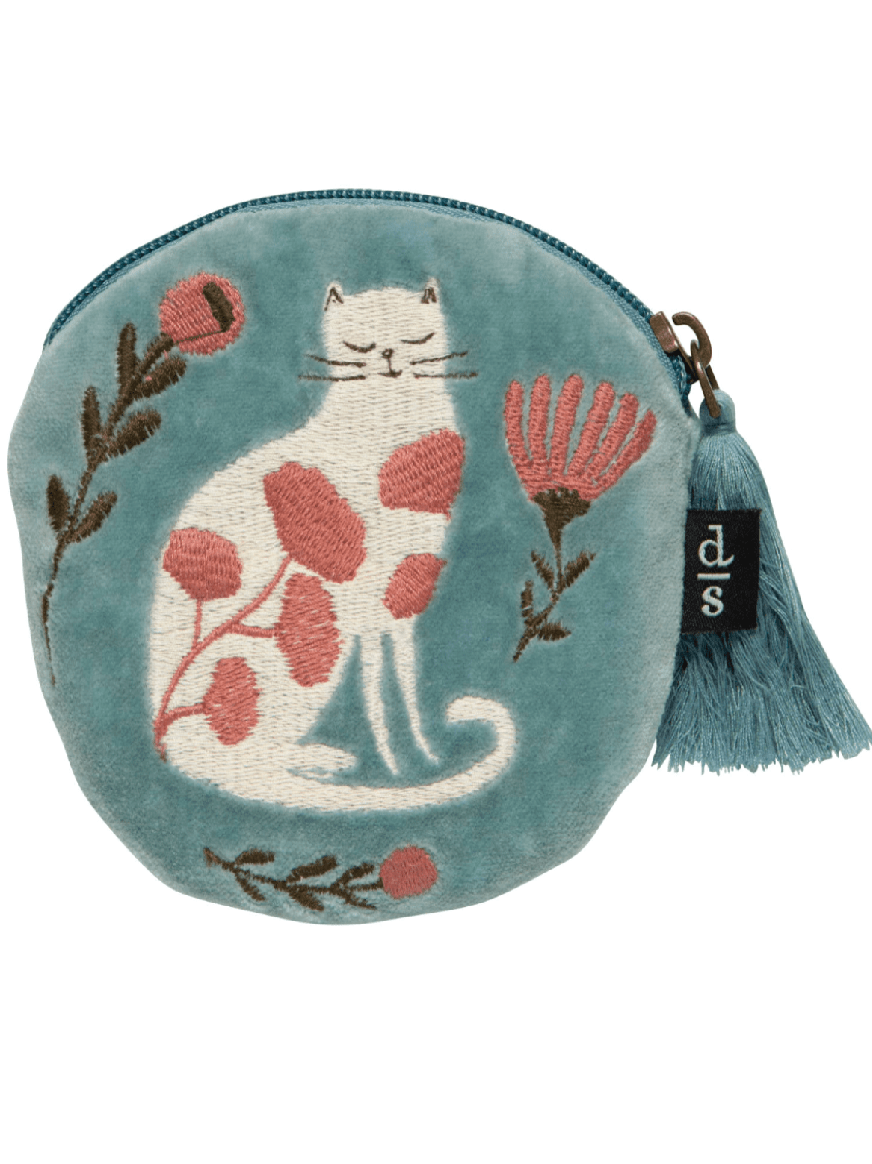 Catbloom Embroidered Coin Purse - Foxy’s