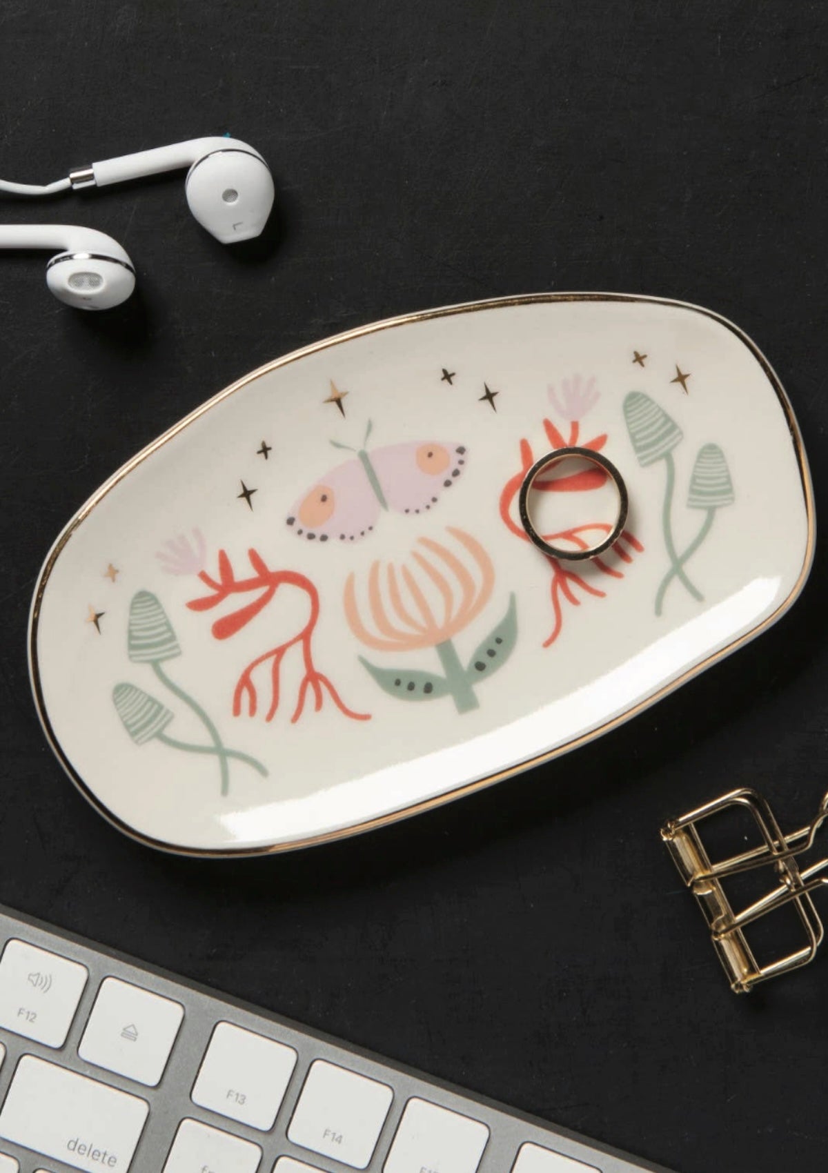 Danica Studio Far And Away Oval Shaped Ceramic Trinket Tray - Foxy’s