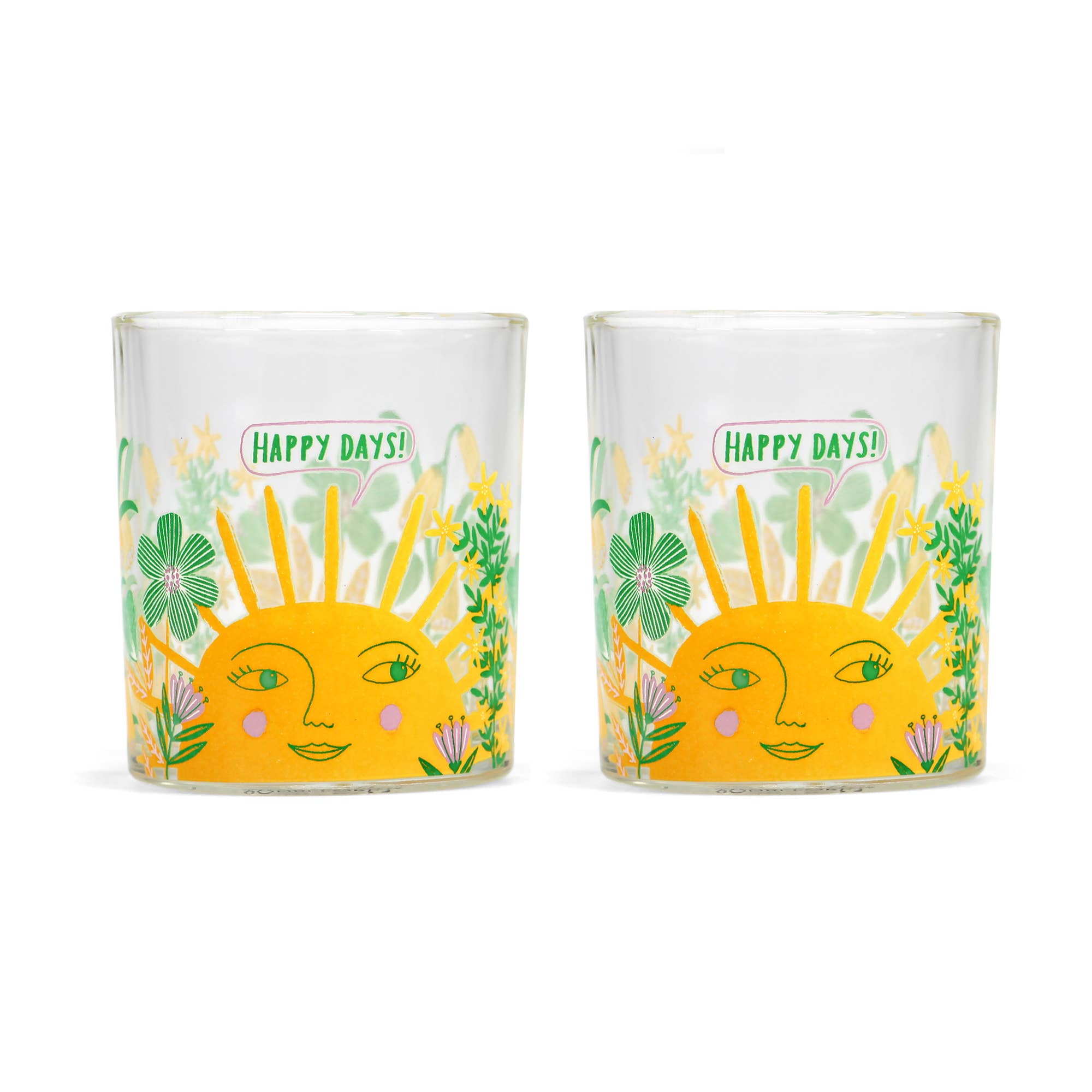 Drinking Glasses Tumblers Sun Yellow Happy Days - Foxy’s