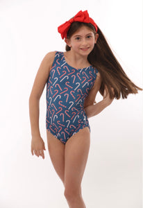 Candy Cane leotards for gymnastics 