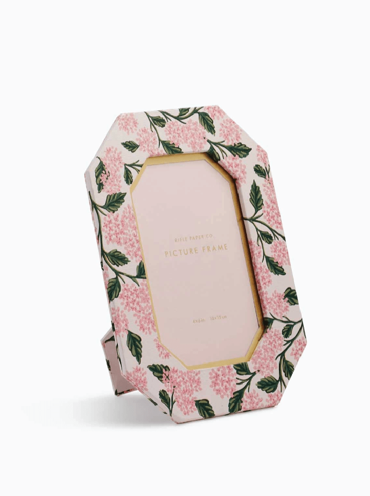 Pink Hydrangea Paper Wrapped Picture Frame - Foxy’s