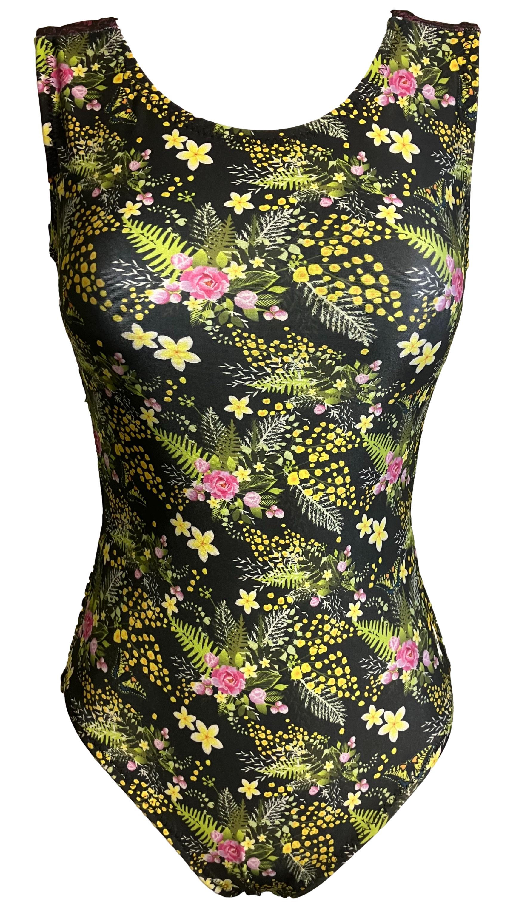 botanical flower leotard