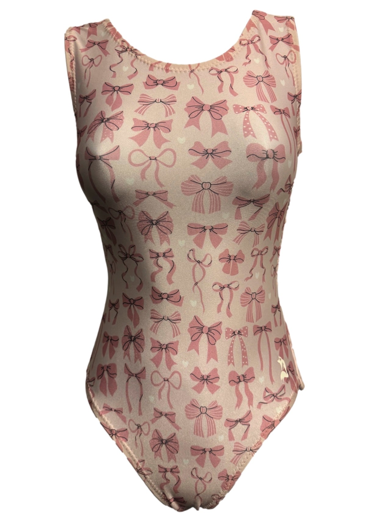 Pink Bow Gymnastics Leotard - Foxy's Cute Bowtique Leo for Girls - Foxy’s