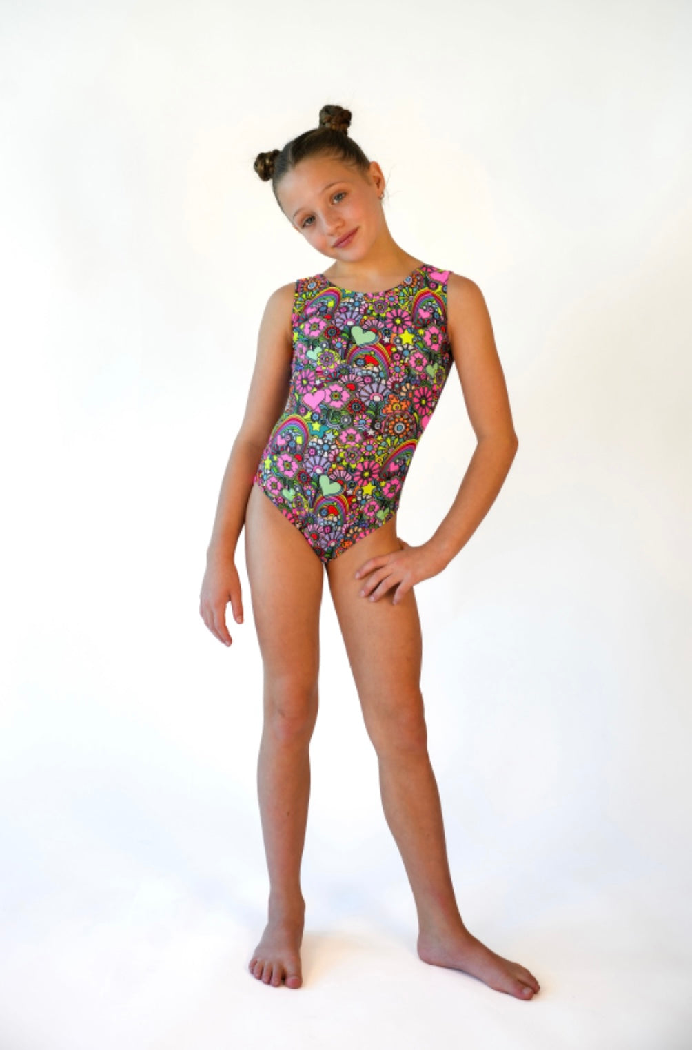 Paisley groovy gymnastics leotard