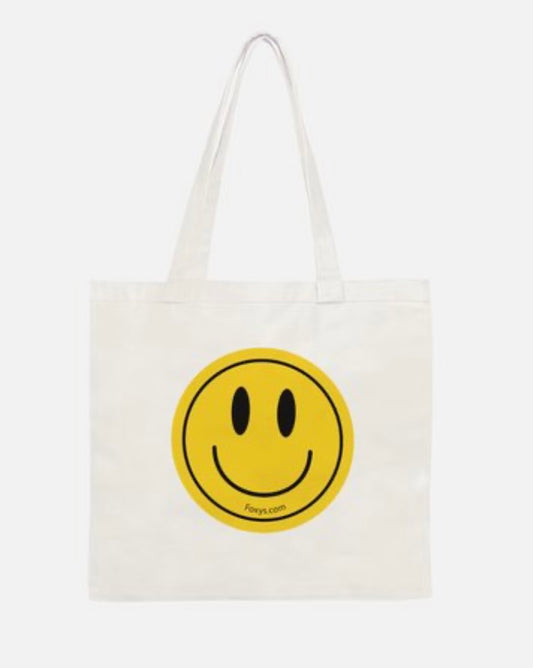 smiley face tote bag by Foxy's