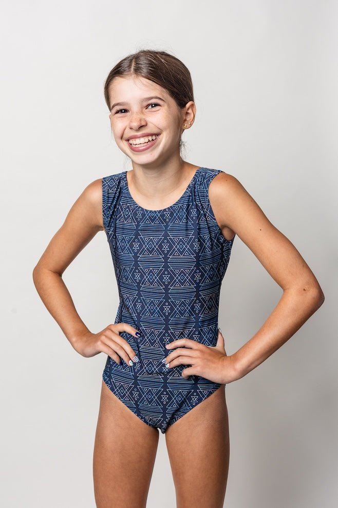 Geo Storm Leotard for Girls - Gymnastics & Dance - Foxy's Leos - Foxy’s