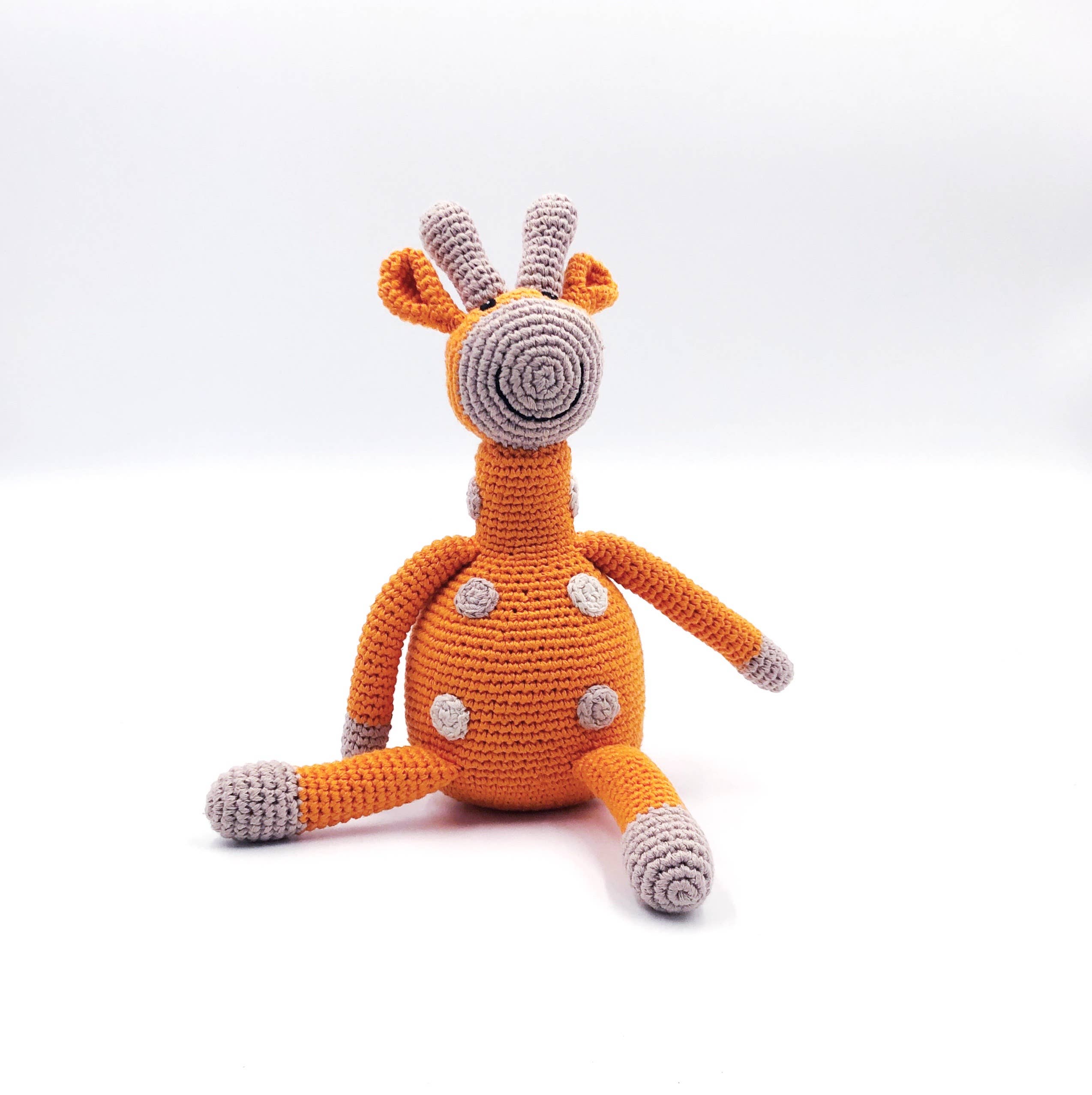 orange giraffe crochet stuffed animal