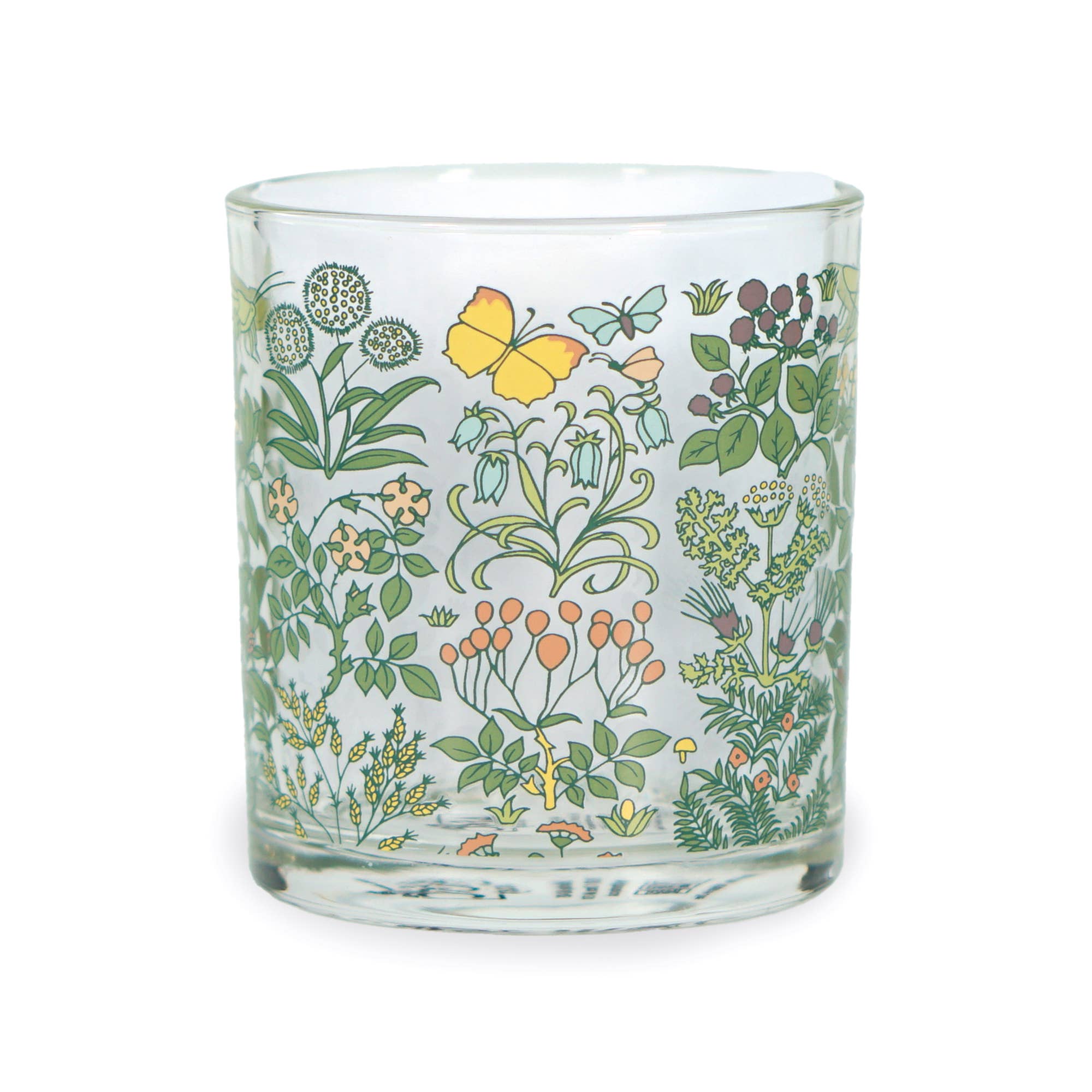 Drinking Glass Tumbler Voysey Apothecary Garden Botanical - Foxy’s
