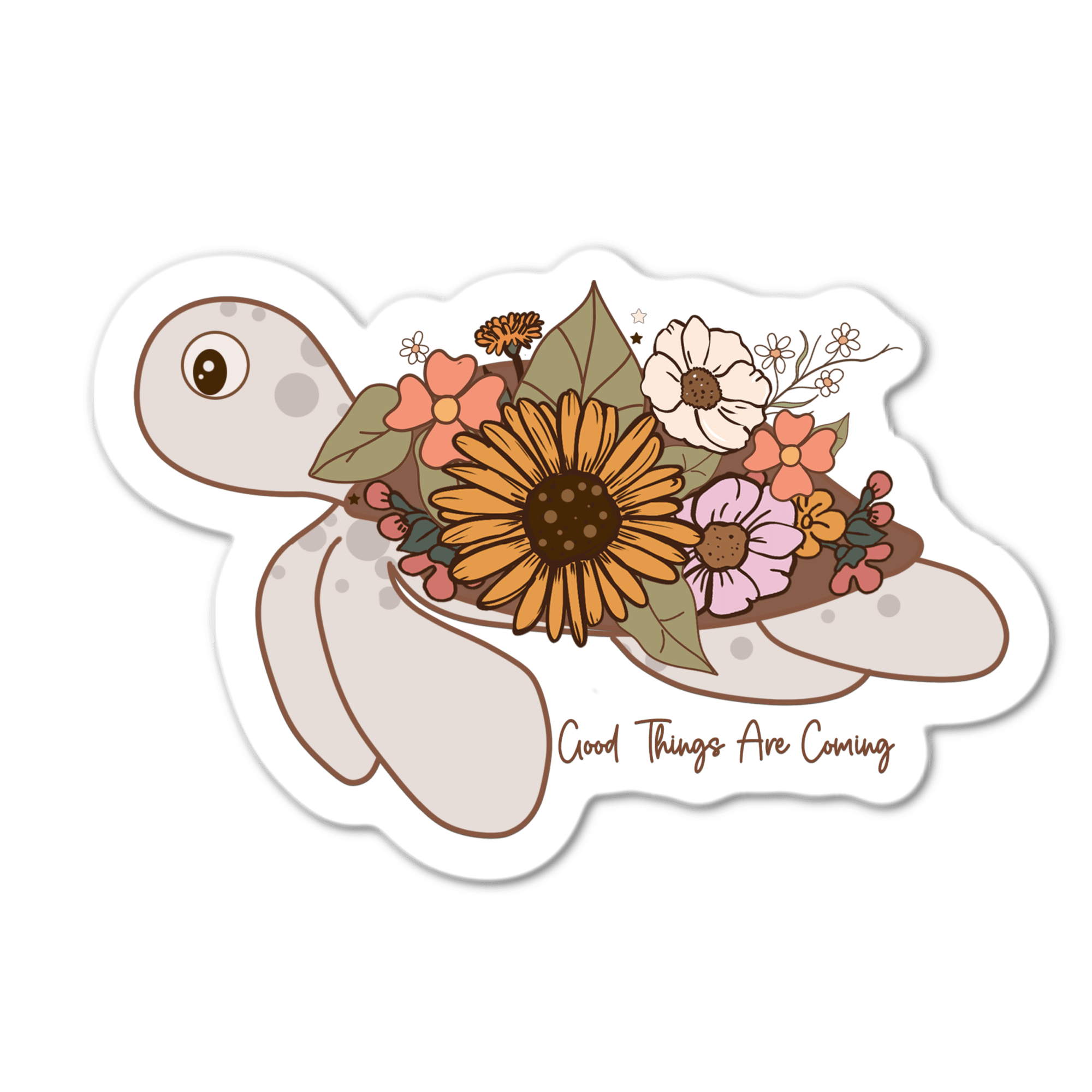 Good things are coming turtle sticker - Foxy’s