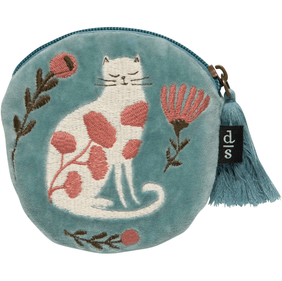 Catbloom Embroidered Coin Purse - Foxy’s