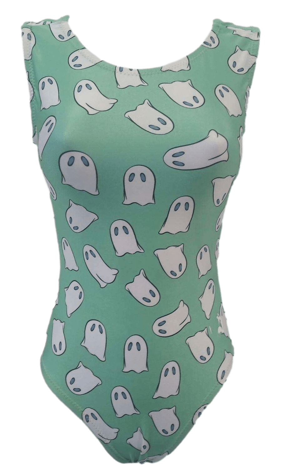 Green Halloween Ghost Leotard for Gymnastics - Foxy’s