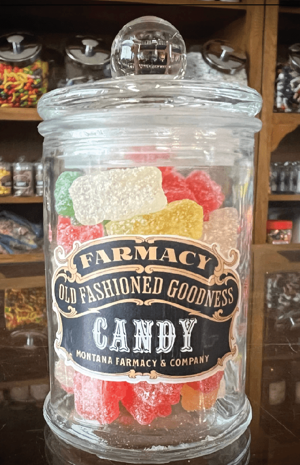 Old Fashioned Apothecary Sour Gummy Bear Nostalgic candy jar - Foxy’s
