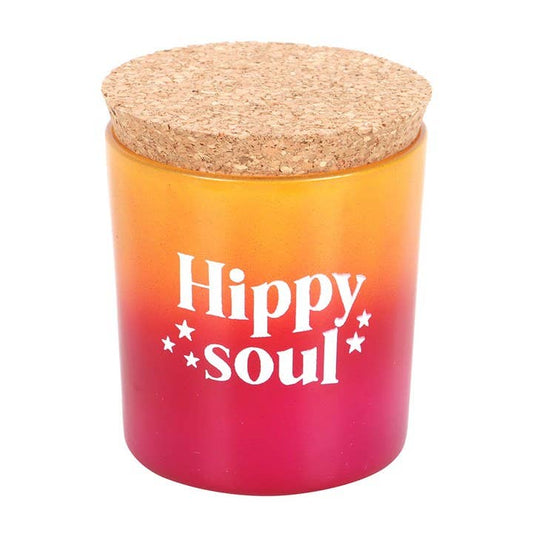 hippy soul candle in a glass jar