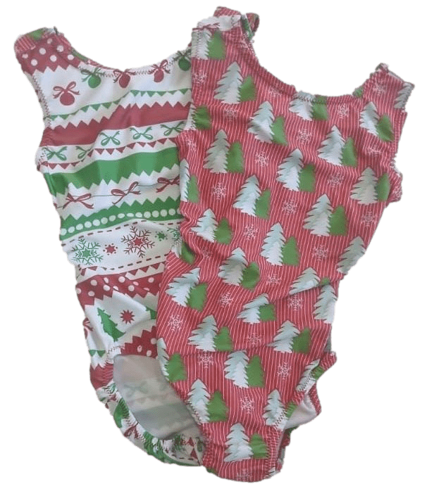 Holly Jolly Christmas Vice Versa Holiday Leotard (Choose Your Style) - Foxy’s