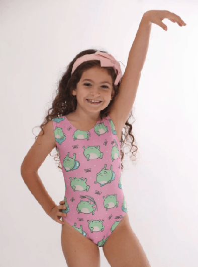Hoppin' Froggie Leotard - Girls Gymnastics Leotard - Foxy's Leos - USA Made - Foxy’s