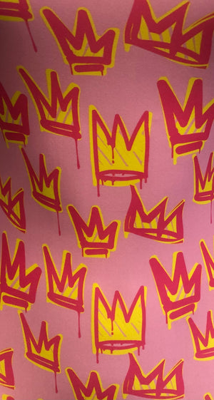 Pink queen crown leotard