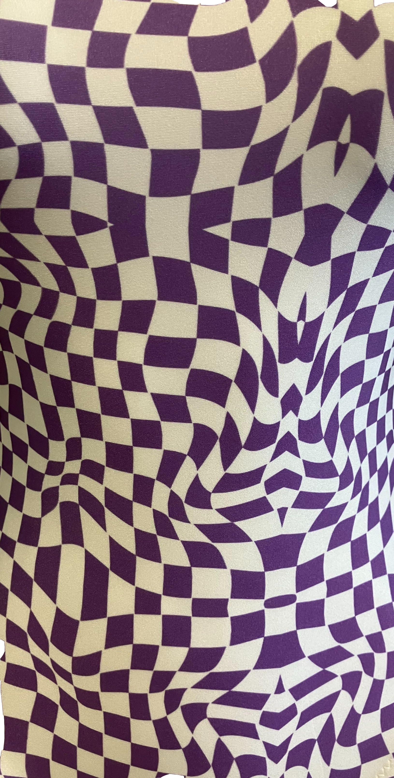 CHECKER: Purple Waves Leotard