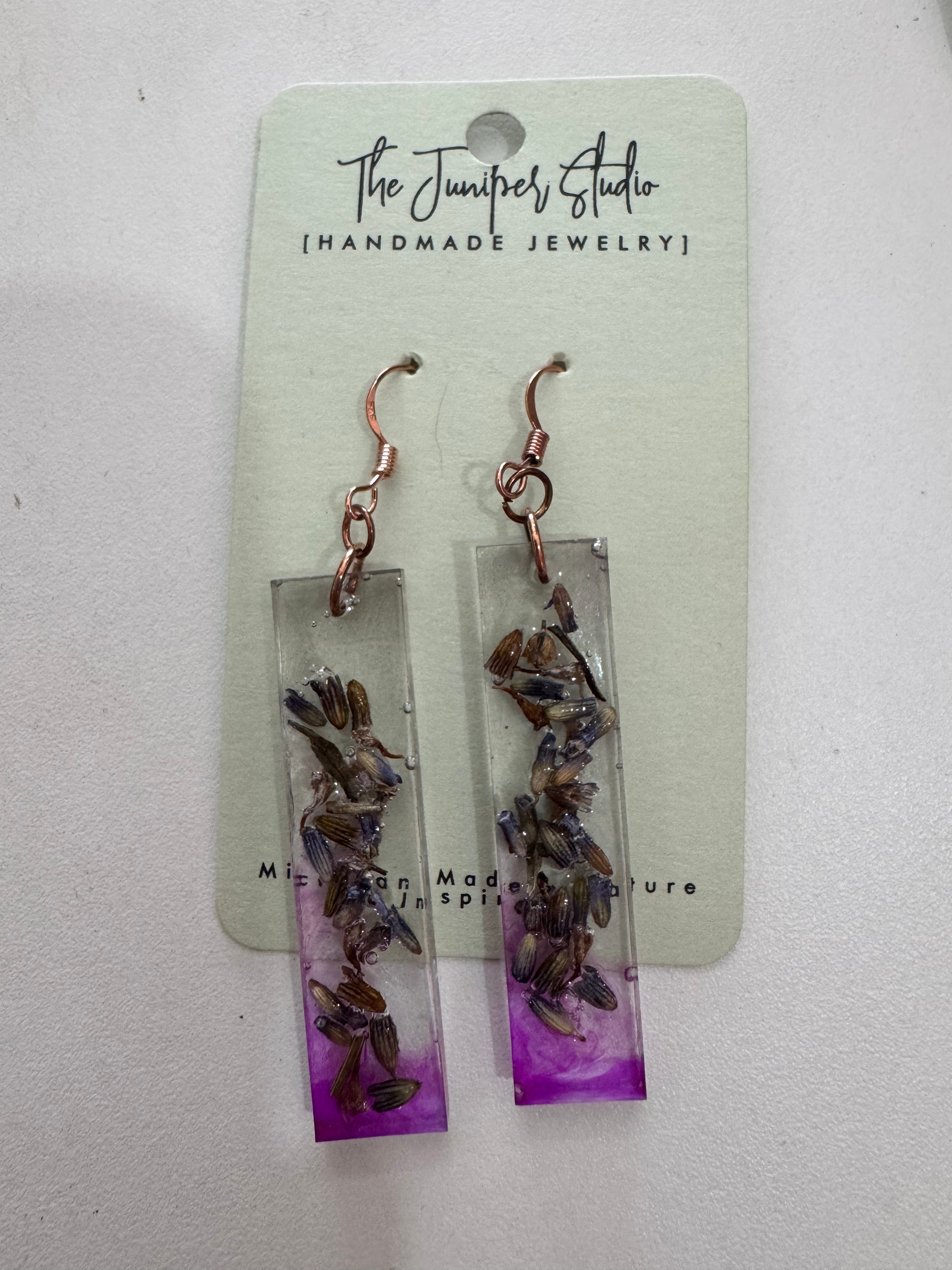 Lavender Earrings by Juniper Studio