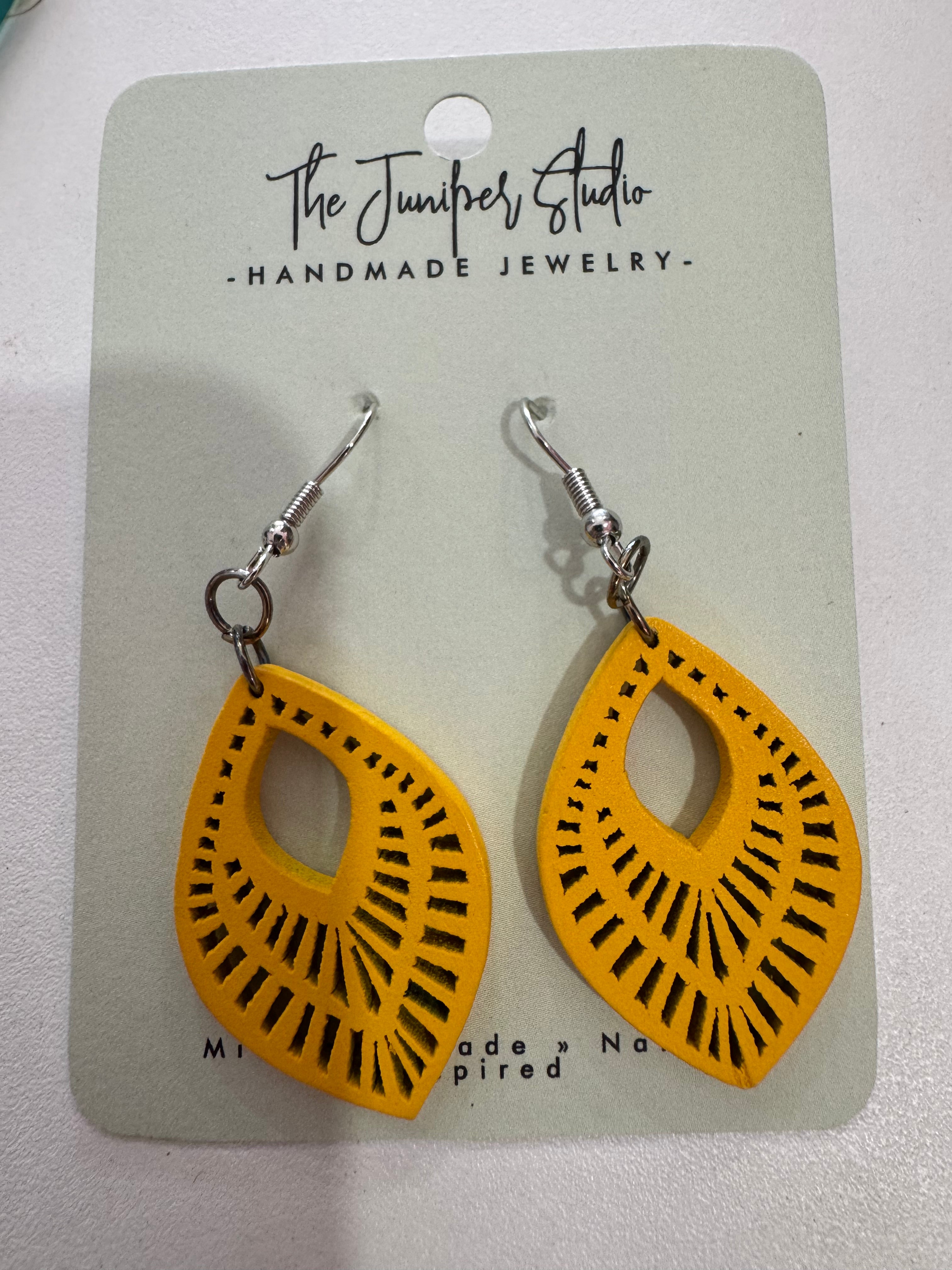 Wood Sundrop Earrings by Juniper Studio