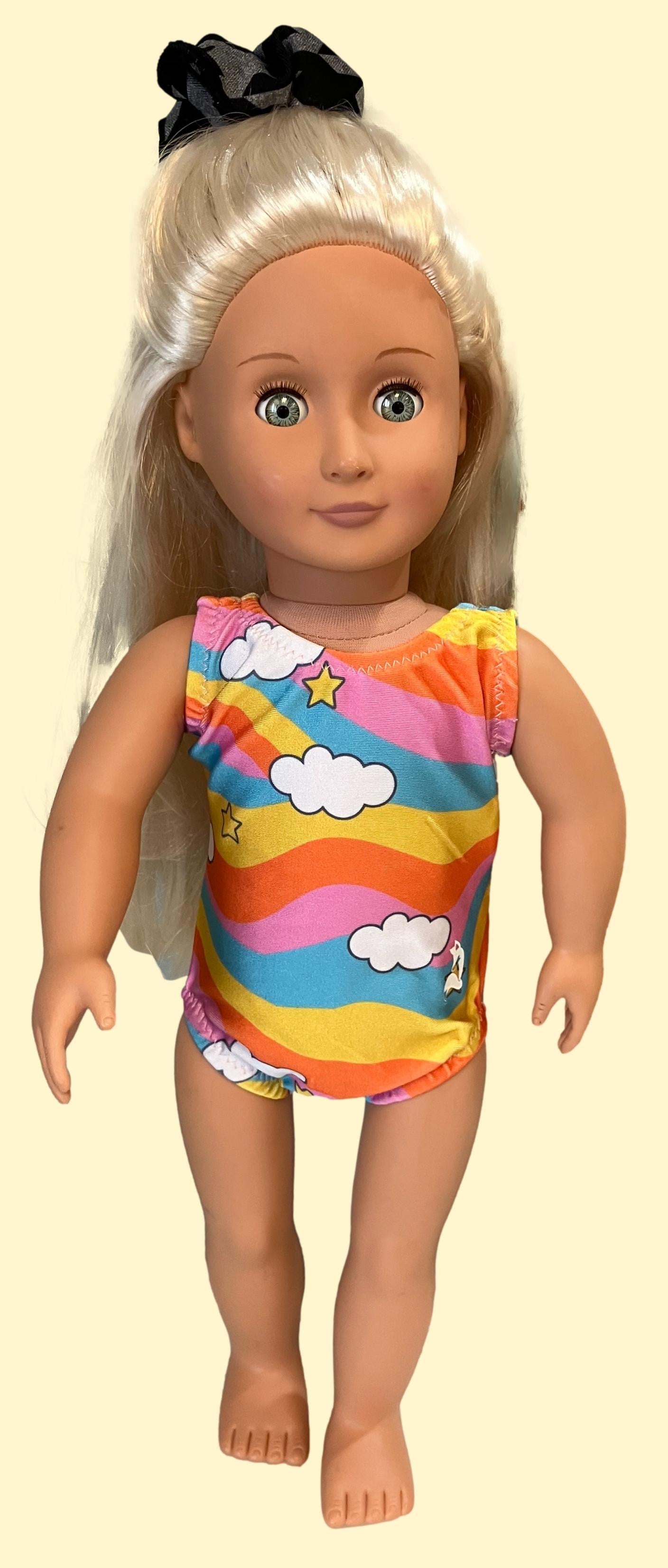 American girl doll rainbow leotard