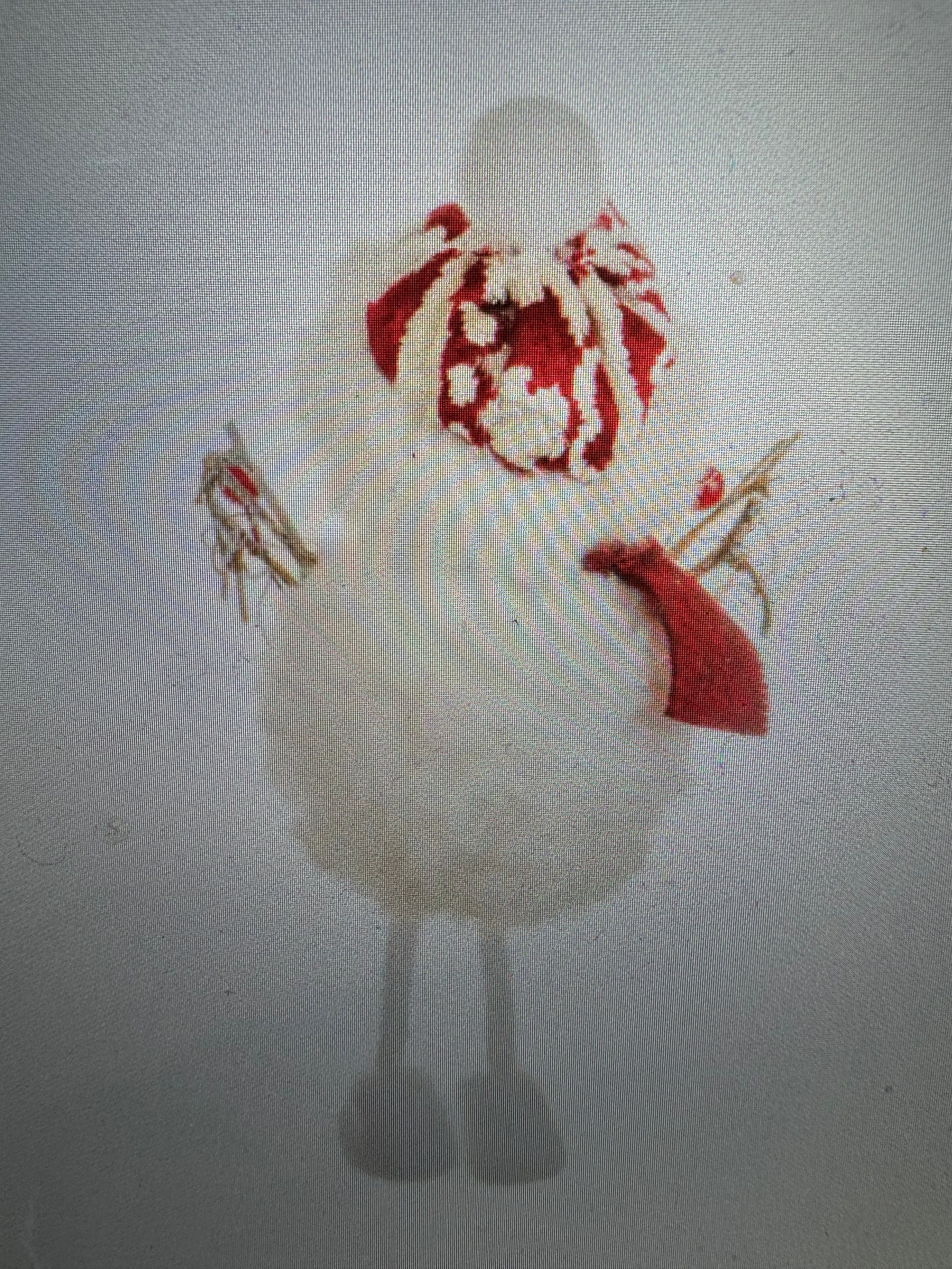 White/Burgandy Snowman Ornament