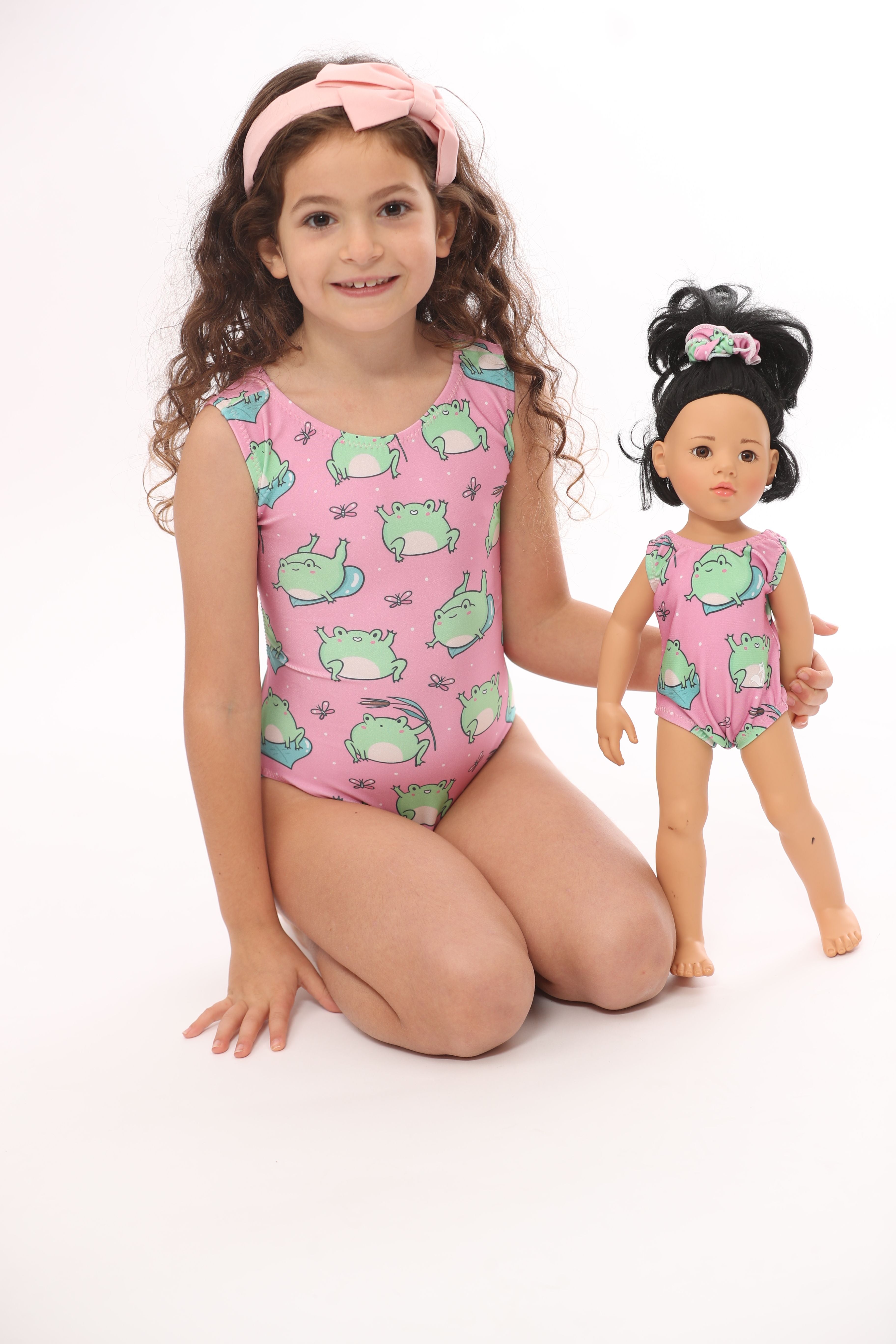 Girls leotards and matching doll leotards