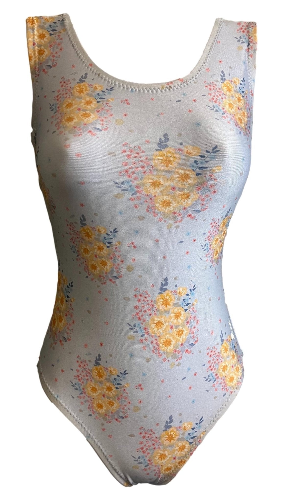 Antique China Floral Leotard - Comfortable Gymnastics & Dance Leo - Foxy’s