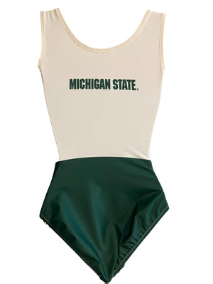 Foxy's Michigan Staters closed back leotard