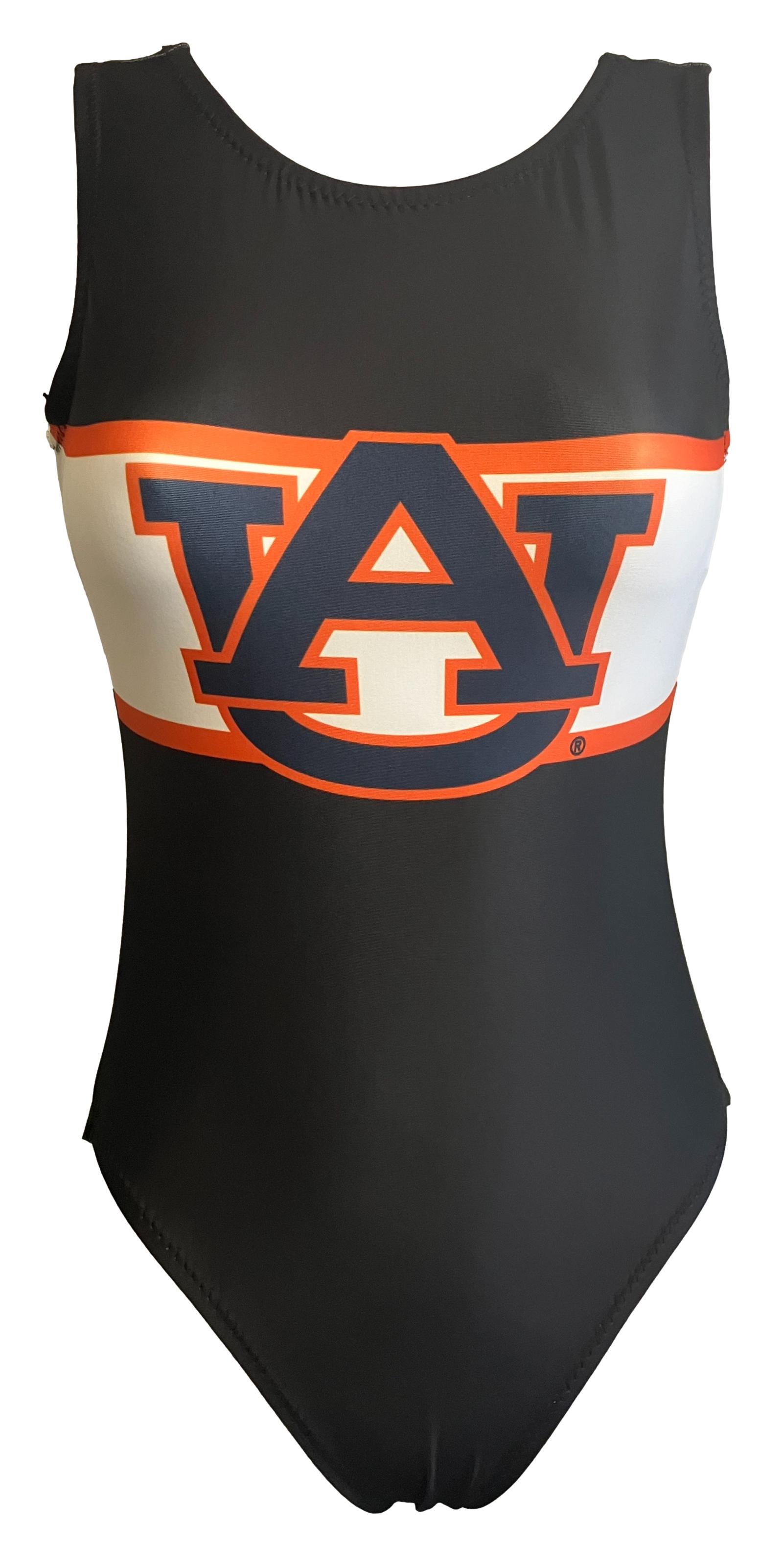 Foxy's Auburn Tigers Closed Back Leotard-Front View