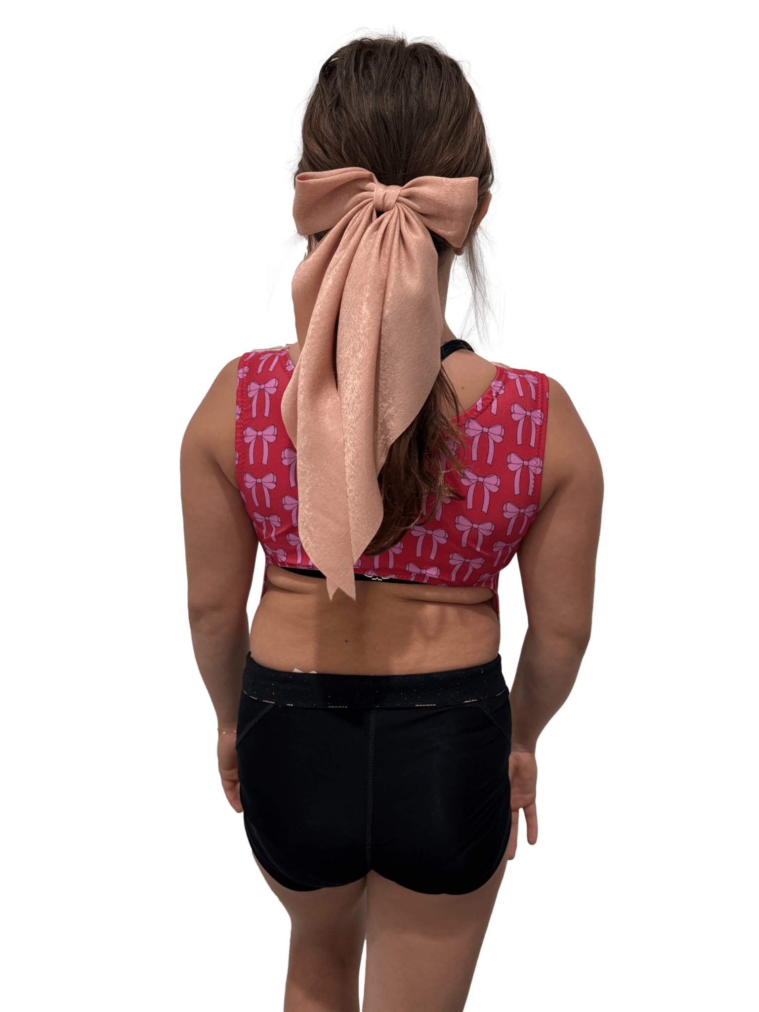 Take A Bow Leotard - Red & Pink Gymnastics & Dance Leo | Foxy's - Foxy’s