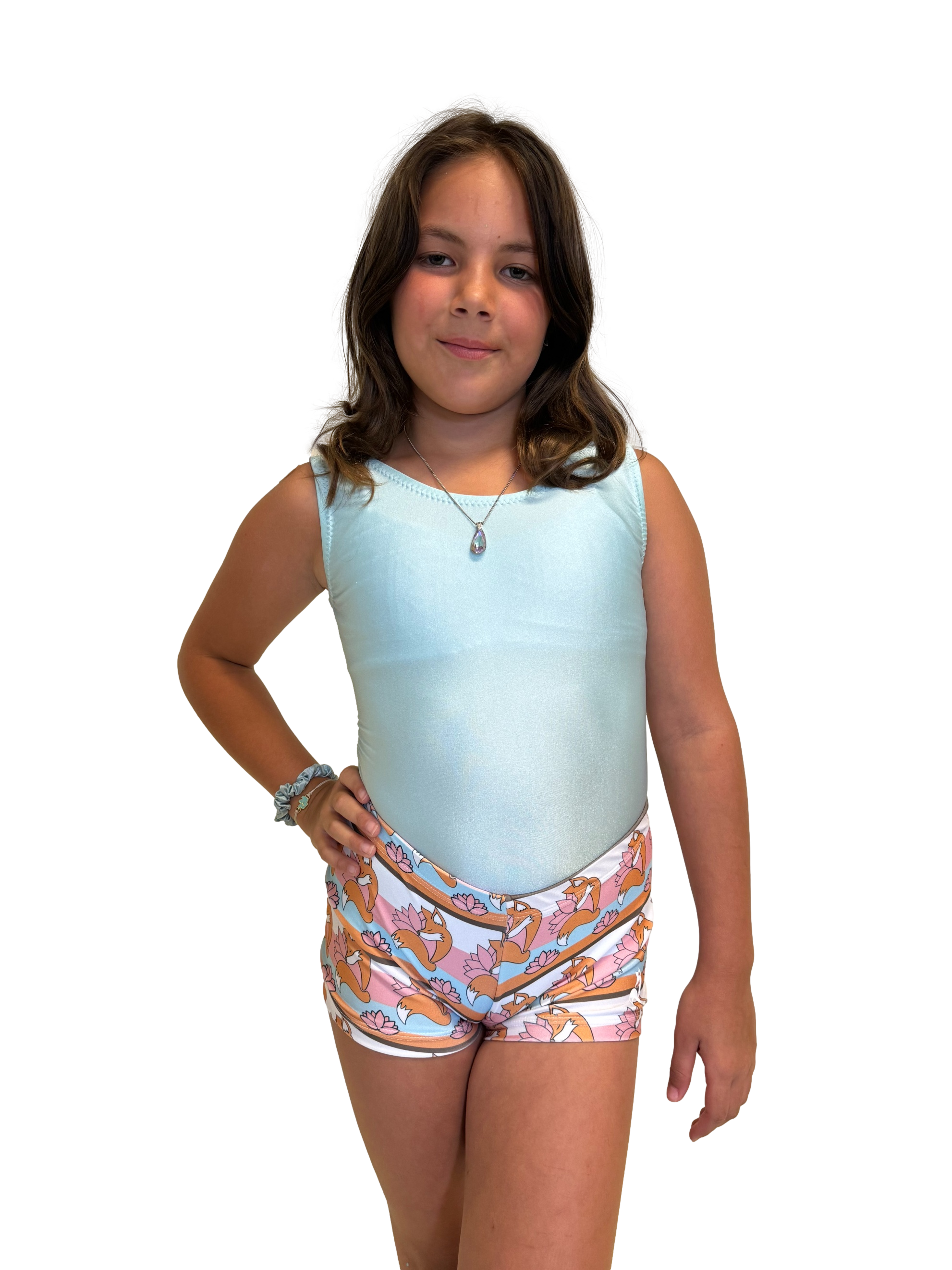 foxy's blue leotard for dance and gymnastics