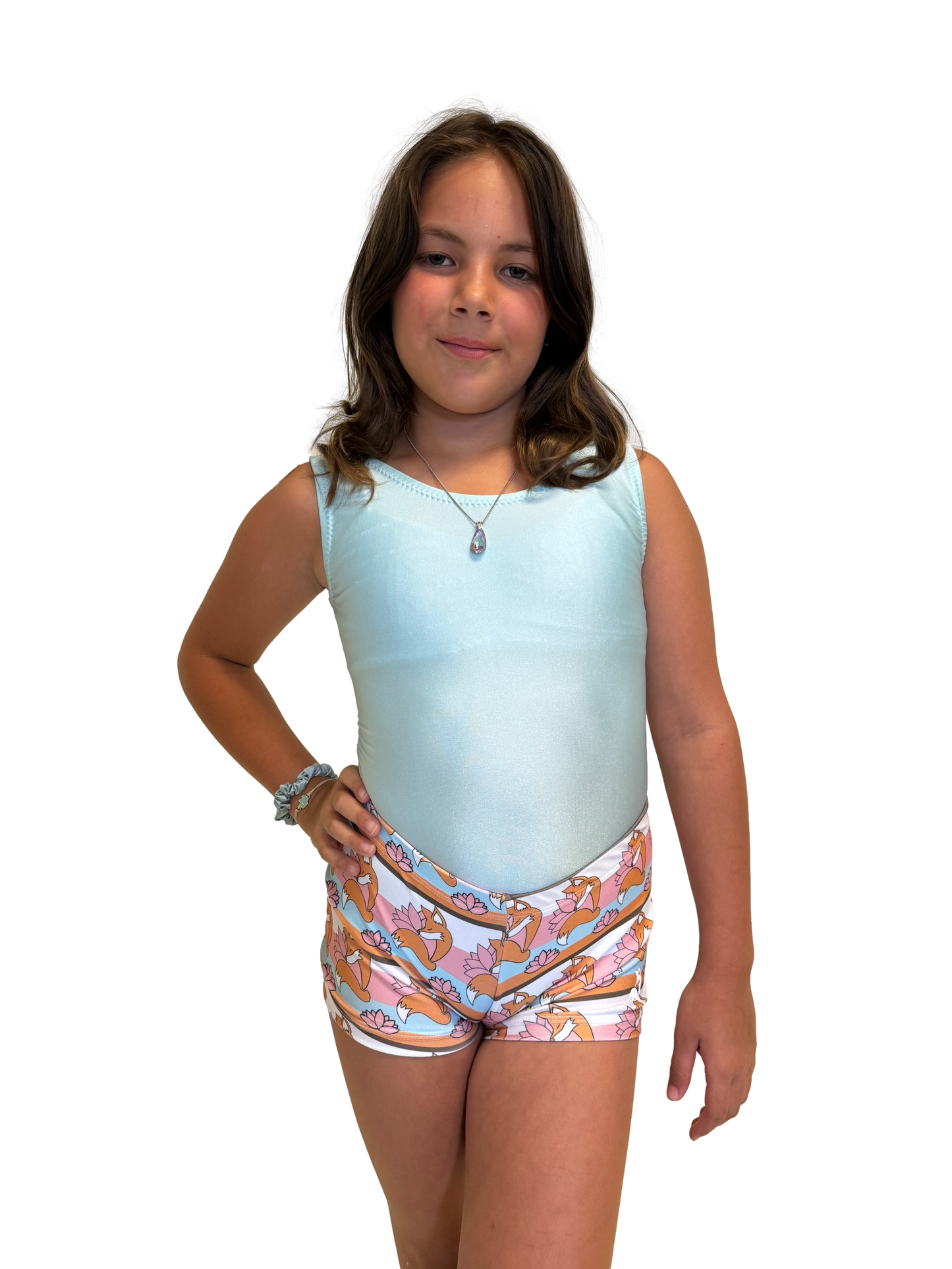 foxy's blue leotard for dance and gymnastics