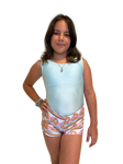 foxy's blue leotard for dance and gymnastics