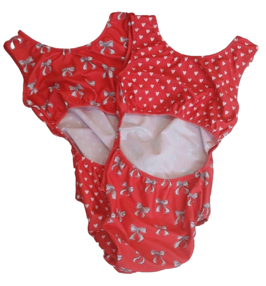 Red Hearts & Bows Vice Versa Foxy's Leotard for Girls Gymnastics - Which Will You Choose - Foxy’s