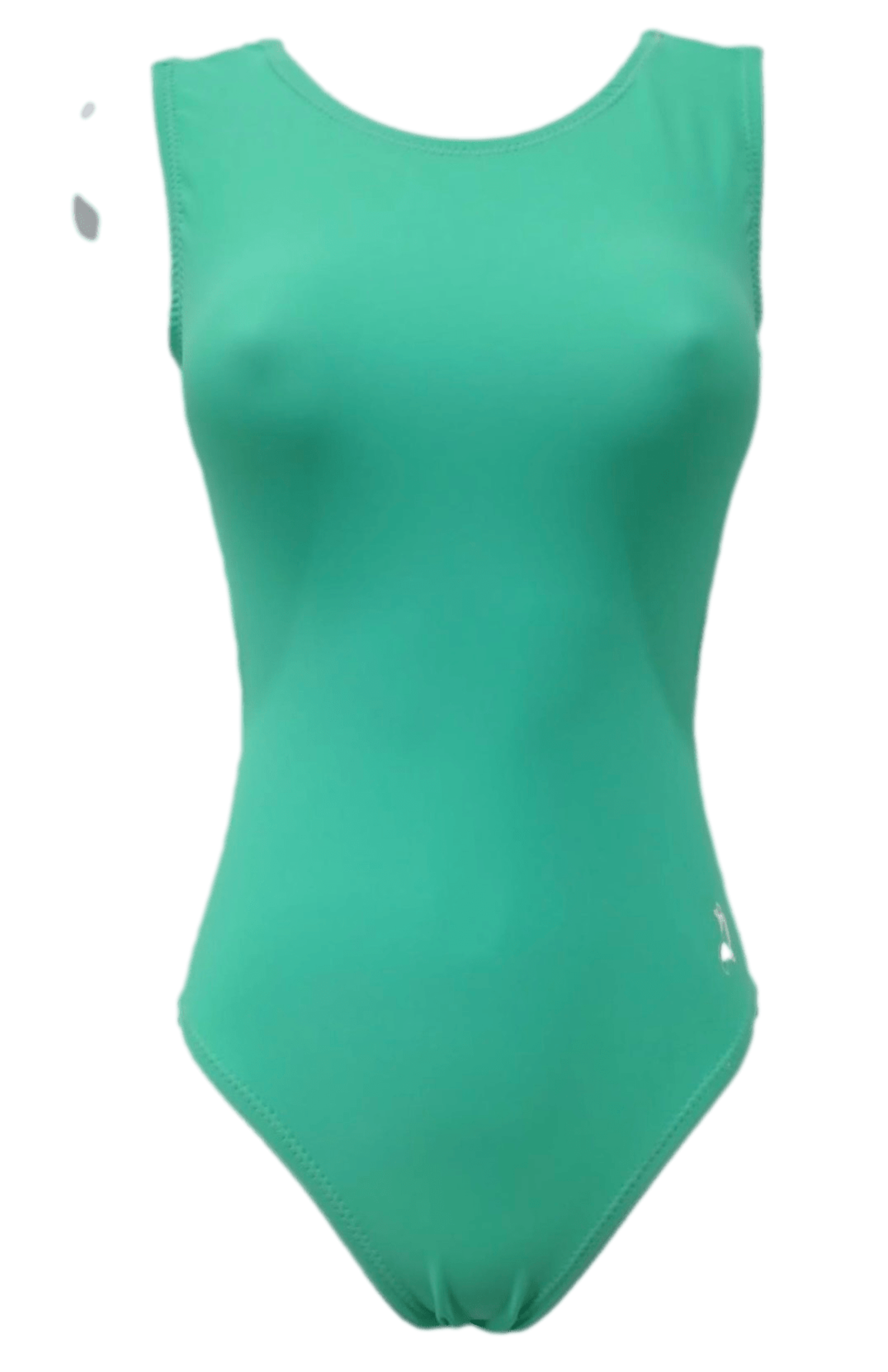 Solid Mint Nylon Lycra Gymnastics Leotard - Foxy’s