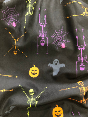 Tricks & Splits Halloween leotard fabric shot