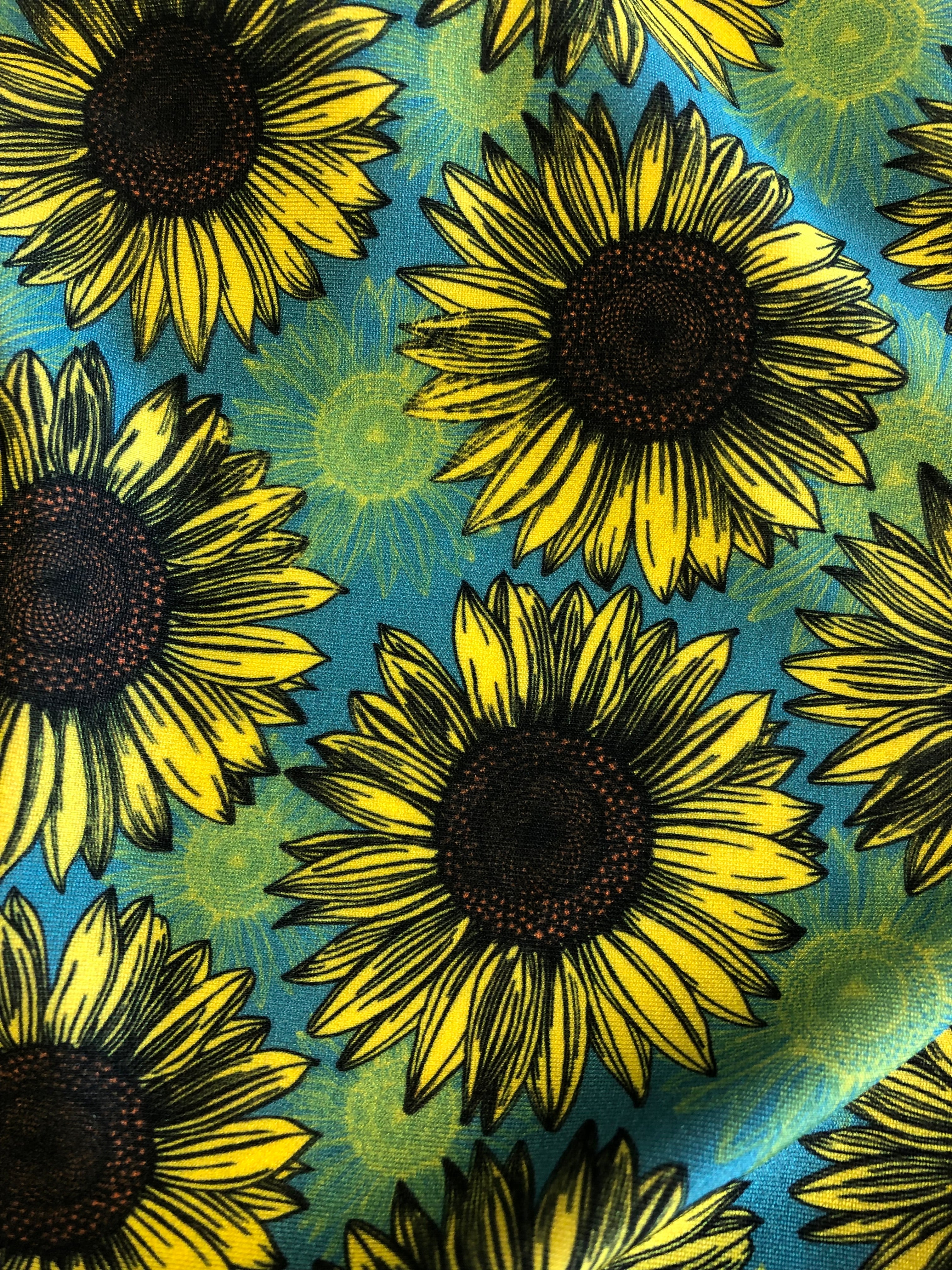Fabric Shot Sunflower Fields 
