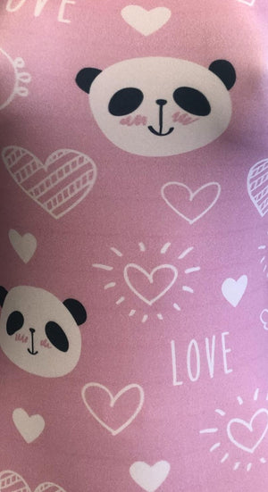 Fabric shot panda love