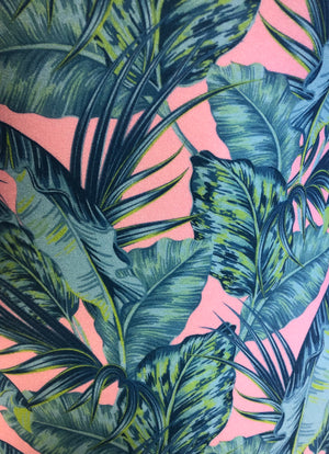 Tropical Oasis Leotard for girls fabric shot 