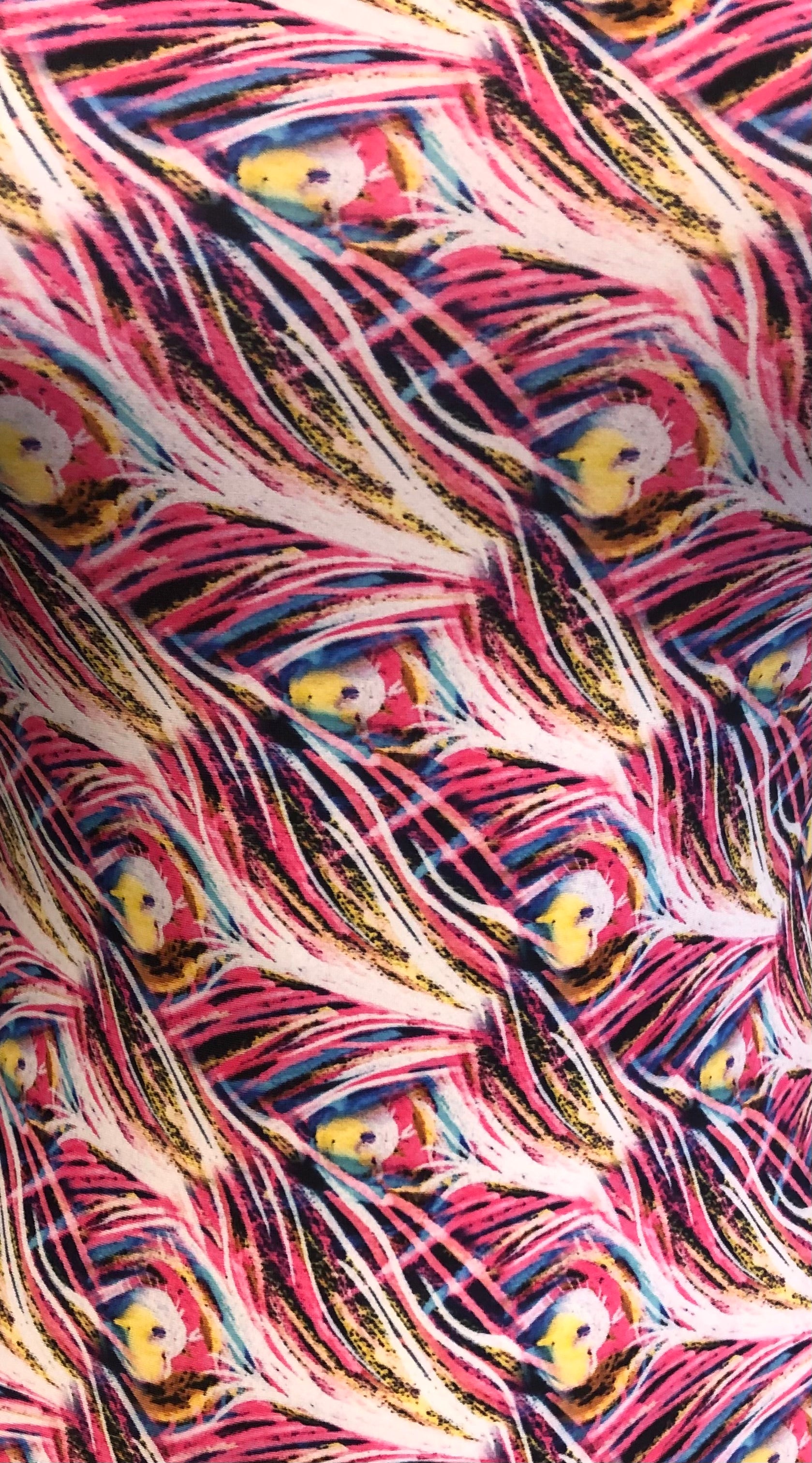 Fabric Shot Rainbow of Feathers Leotard