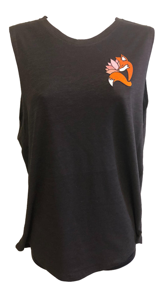 Foxy's Logo Black Tank Top for girls 