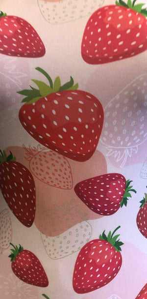 Fabric Shot Strawberries & Cream Leotard