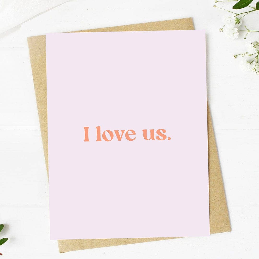 I love us greeting card with envelope