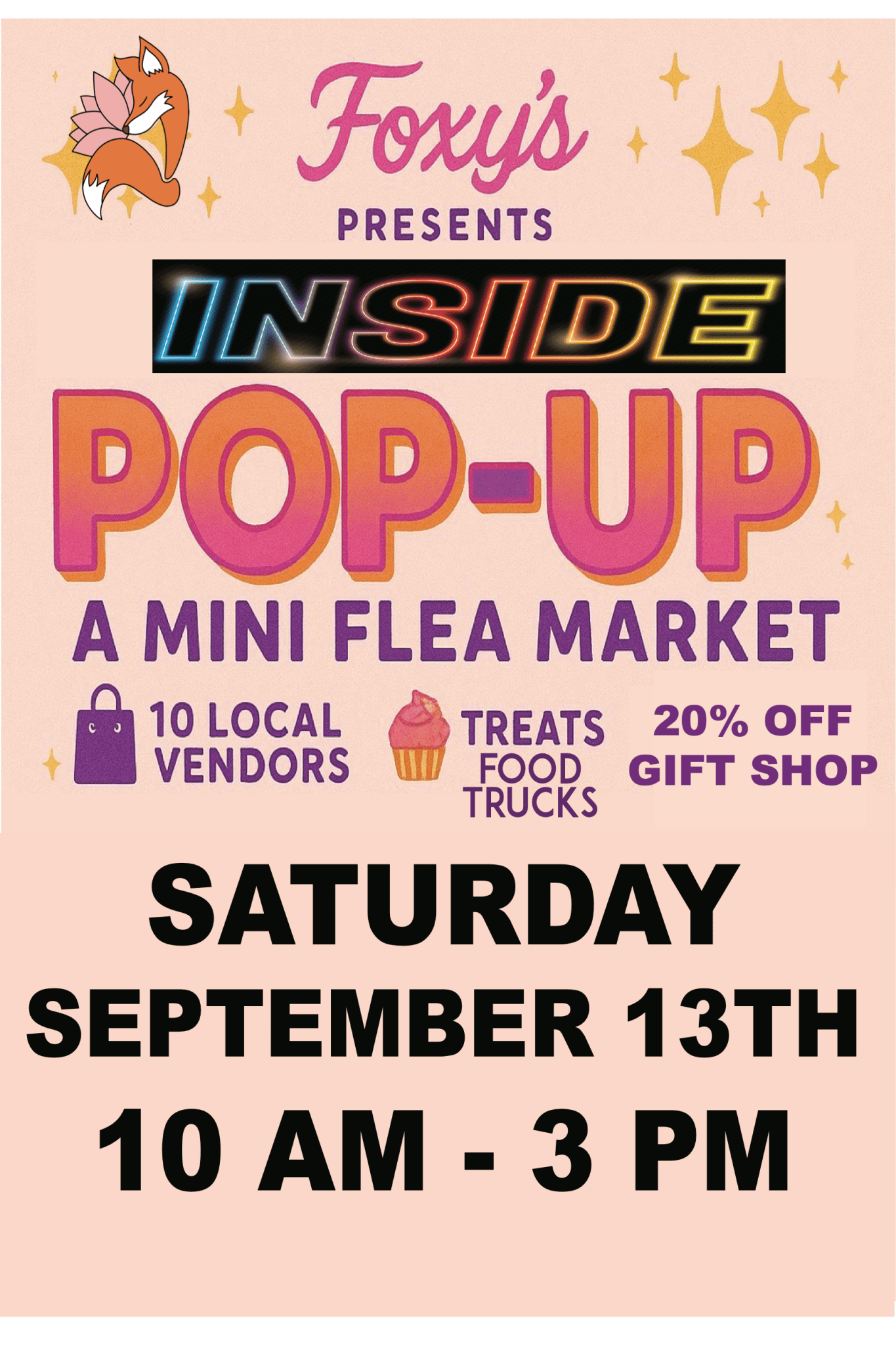 Become a Vendor at Foxy's Flea Market Parking Lot Pop - Up! - Foxy’s