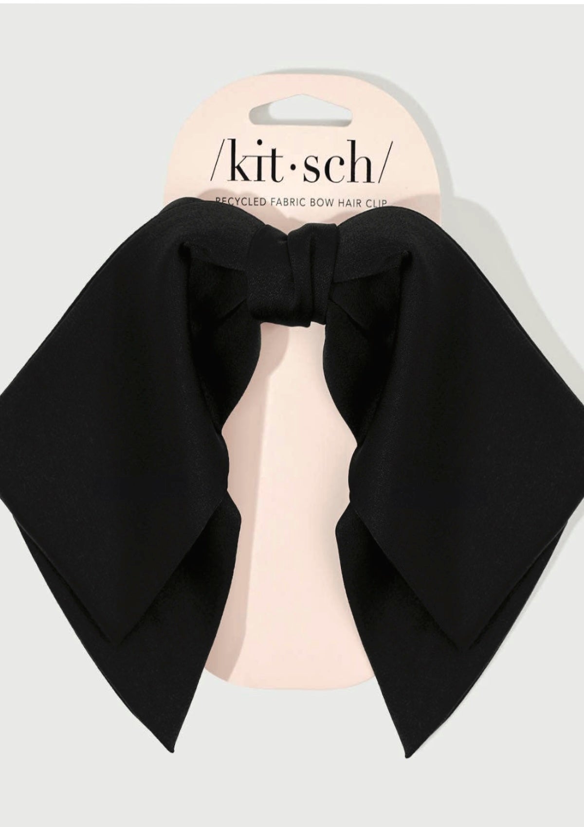 Oversized Bow Hair Clip - Black Recycled Fabric | KITSCH - Foxy’s
