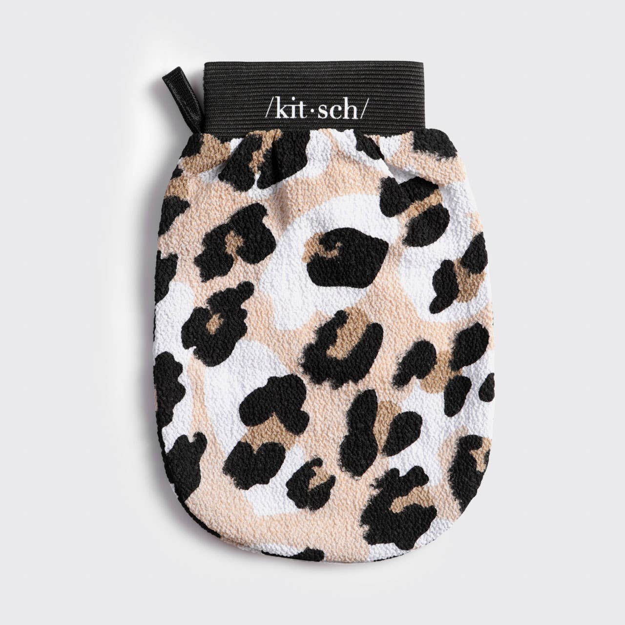 leopard print exfoliating body glove