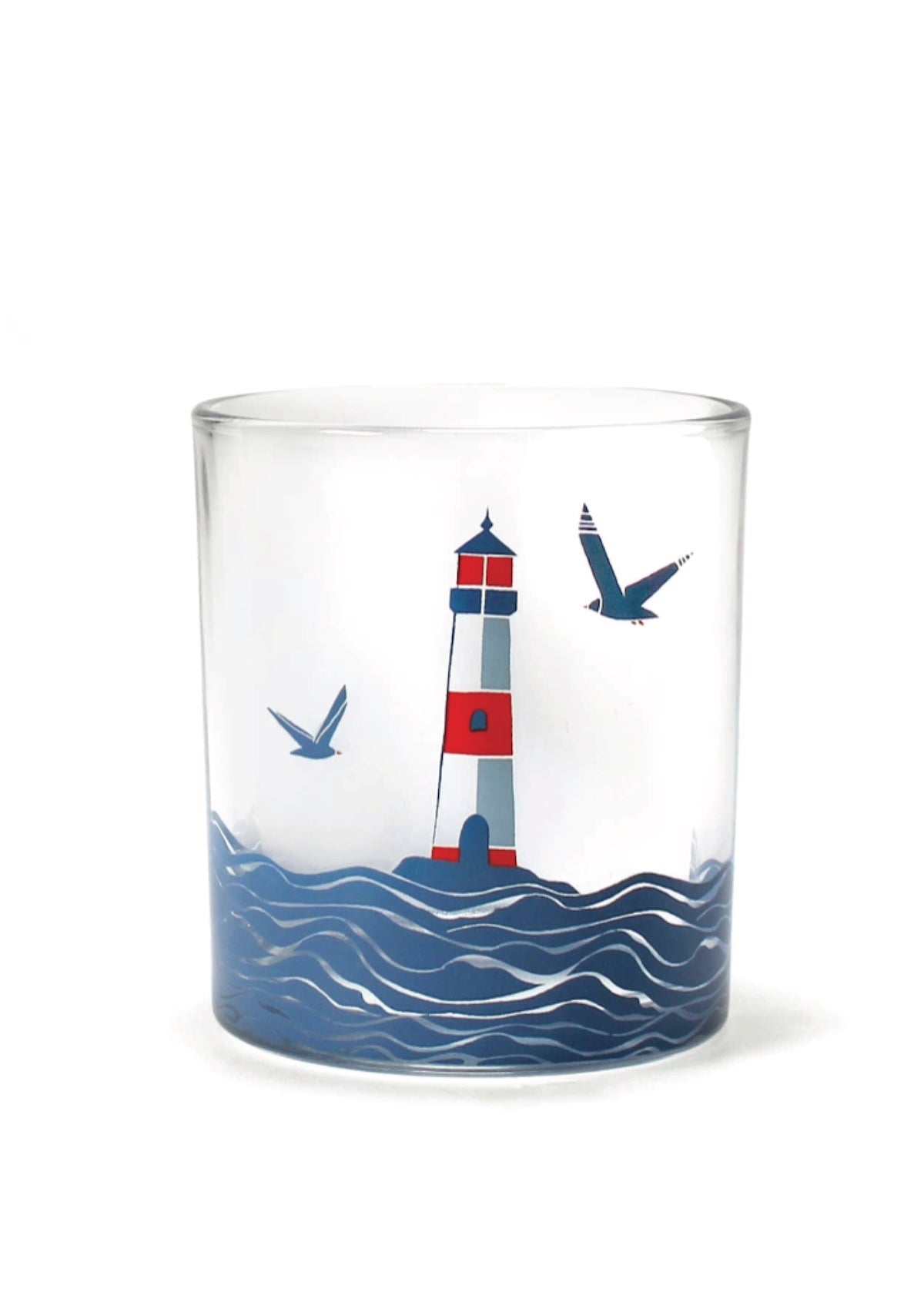 Drinking Glass Tumbler Coastal Lighthouse Sea - Foxy’s